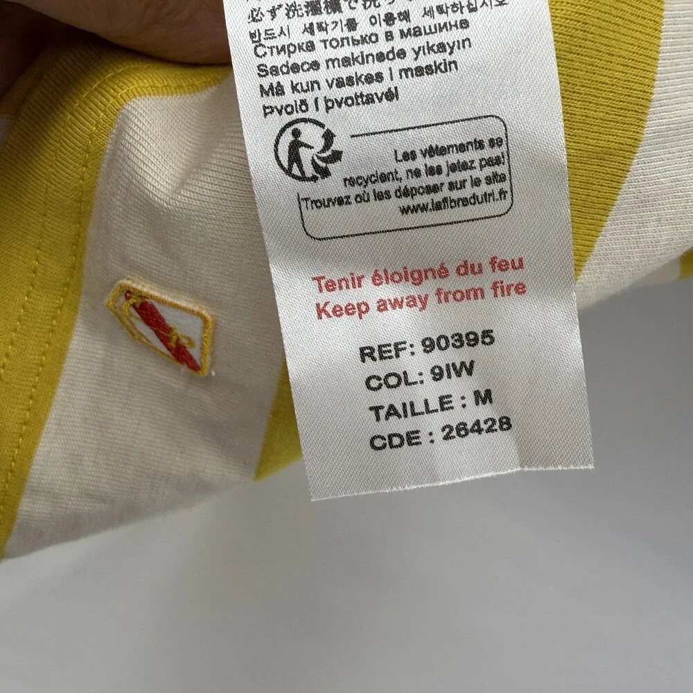 Best made co France yellow striped men size M Tshirt Cotton REF: 90395 - Picture 8 of 9